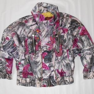 Fire + Ice Pink Vintage Ski Jacket XS Baggy Fit